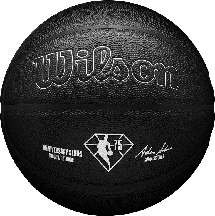 NBA AUTHENTIC SERIES INDOOR / OUTDOOR  LE BLACK 75TH BASKETBALL - INFLATED