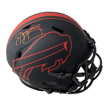 JIM KELLY BILLS AUTOGRAPHED ECLIPSE SPEED AUTHENTIC HELMET SIGNED IN RED (3-1-2-2)