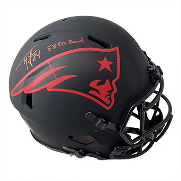TY LAW PATRIOTS AUTOGRAPHED ECLIPSE SPEED AUTHENTIC HELMET SIGNED IN RED W/ #24, 5X PRO BOWL INSCRIPTION (3-2-3-1)