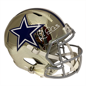 MICHAEL IRVIN COWBOYS AUTOGRAPHED CHROME SPEED REPLICA HELMET SIGNED IN WHITE W/ #88 INSCRIPTION (3-2-1-2)