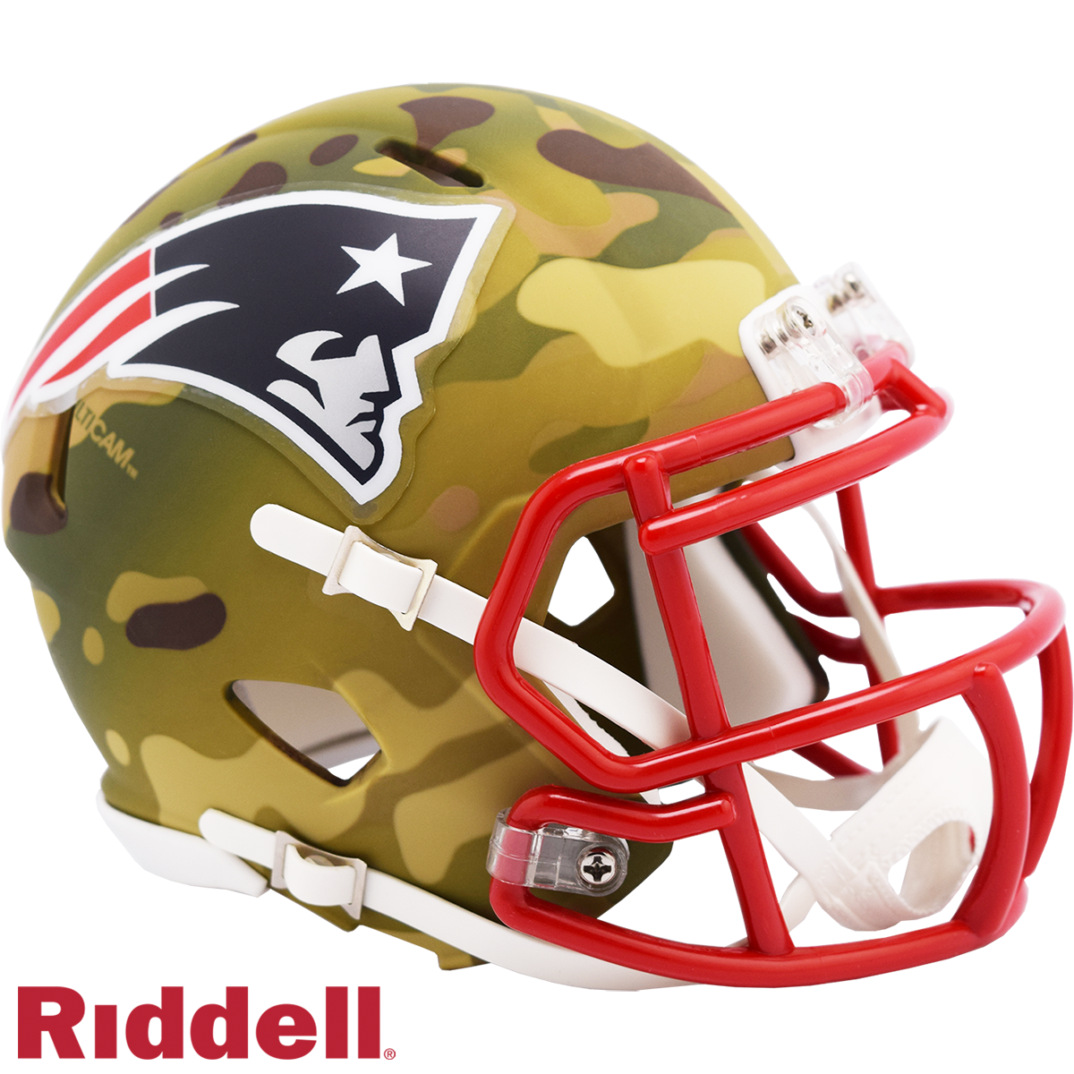 NEW ENGLAND PATRIOTS NFL Riddell SPEED Replica Football Helmet SALUTE TO  SERVICE