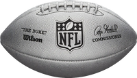 NFL ON-FIELD FOOTBALL SILVER REPLICA "THE DUKE" FOOTBALL
