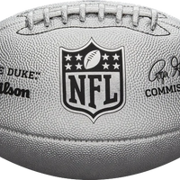 NFL ON-FIELD FOOTBALL SILVER REPLICA "THE DUKE" FOOTBALL