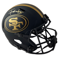 FRANK GORE 49ERS AUTOGRAPHED ECLIPSE SPEED REPLICA HELMET SIGNED IN GOLD W/ #21 INSCRIPTION (3-1-1-1)
