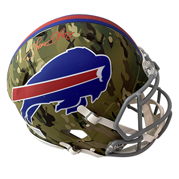 THURMAN THOMAS BILLS AUTOGRAPHED CAMO SPEED AUTHENTIC HELMET SIGNED IN RED (3-1-1-1)