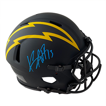 KEENAN ALLEN CHARGERS AUTOGRAPHED ECLIPSE SPEED AUTHENTIC HELMET SIGNED IN LIGHT BLUE W/ #13 INSCRIPTION (3-1-1-1) (3-1-1-2)