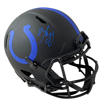MARVIN HARRISON COLTS AUTOGRAPHED ECLIPSE SPEED AUTHENTIC HELMET SIGNED IN BLUE (3-1-2-1)