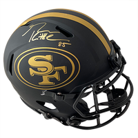 GEORGE KITTLE 49ERS AUTOGRAPHED ECLIPSE SPEED AUTHENTIC HELMET SIGNED IN GOLD W/ #85 INSCRIPTION (3-1-2-1)
