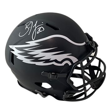 BRIAN DAWKINS EAGLES AUTOGRAPHED ECLIPSE SPEED AUTHENTIC HELMET SIGNED IN WHITE W/ #20 INSCRIPTION (3-1-1-2)