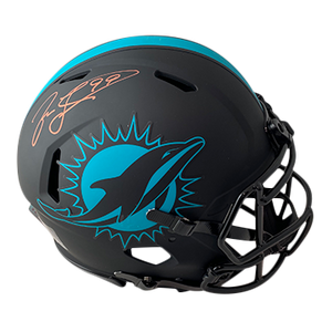 JASON TAYLOR DOLPHINS AUTOGRAPHED ECLIPSE SPEED AUTHENTIC HELMET SIGNED IN ORANGE W/ #99 INSCRIPTION (3-1-1-2)