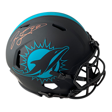 JASON TAYLOR DOLPHINS AUTOGRAPHED ECLIPSE SPEED AUTHENTIC HELMET SIGNED IN ORANGE W/ #99 INSCRIPTION (3-1-1-2)