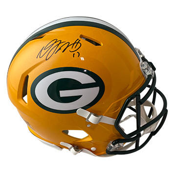 DAVANTE ADAMS PACKERS AUTOGRAPHED SPEED AUTHENTIC HELEMET SIGNED IN BLACK W/ #17 INSCRIPTION (3-1-2-2)