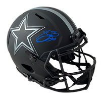 EMMITT SMITH COWBOYS AUTOGRAPHED ECLIPSE SPEED AUTHENTIC HELMET SIGNED IN BLUE W/ #22 INSCRIPTION (3-1-1-3)
