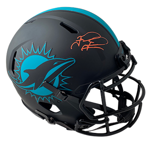 TUA TAGOVAILOA  DOLPHINS AUTOGRAPHED ECLIPSE SPEED AUTHENTIC HELMET SIGNED IN ORANGE (3-1-1-3)
