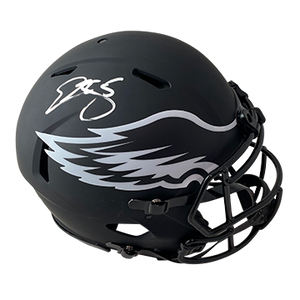 DONOVAN MCNABB EAGLES AUTOGRAPHED ECLIPSE SPEED AUTHENTIC HELMET SIGNED IN SILVER W/ #5 INSCRIPTION (3-1-1-3)