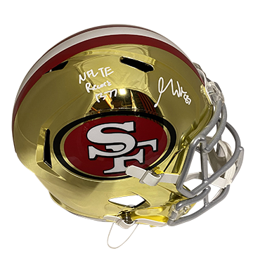 GEORGE KITTLE 49ERS AUTOGRAPHED CHROME SPEED REPLICA HELMET SIGNED IN