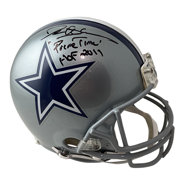 Deion Sanders Dallas Cowboys Autographed Riddell Speed Mini Helmet