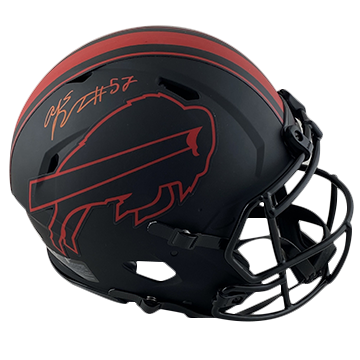 AJ ESPENSA  BILLS AUTOGRAPHED ECLIPSE SPEED AUTHENTIC HELMET SIGNED IN RED W/ #57 INSCRIPTION (3-2-2-3)