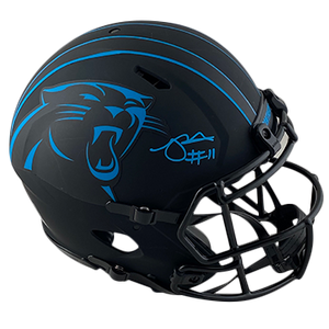 ROBBIE ANDERSON PANTHERS AUTOGRAPHED ECLIPSE SPEED AUTHENTIC HELMET SIGNED IN BLUE W/ #11 INSCRIPTION (3-3-1-2)(3-2-4-3)