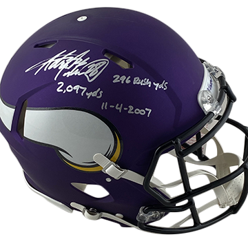 Adrian Peterson Autographed Minnesota Vikings Logo Football w/MVP