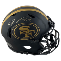 VERNON DAVIS 49ERS AUTOGRAPHED ECLIPSE SPEED AUTHENTIC HELMET SIGNED IN GOLD W/ #83 INSCRIPTION (3-4-1-3)