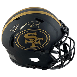 VERNON DAVIS 49ERS AUTOGRAPHED ECLIPSE SPEED AUTHENTIC HELMET SIGNED IN GOLD W/ #83 INSCRIPTION (3-4-1-3)