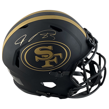 VERNON DAVIS 49ERS AUTOGRAPHED ECLIPSE SPEED AUTHENTIC HELMET SIGNED IN GOLD W/ #83 INSCRIPTION (3-4-1-3)