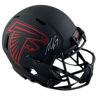 MICHAEL VICK FALCONS AUTOGRAPHED ECLIPSE SPEED AUTHENTIC HELMET SIGNED IN WHITE W/ #7 INSCRIPTION (3-4-3-4)
