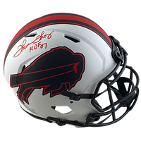 THURMAN THOMAS BILLS AUTOGRAPHED LUNAR ECLIPSE SPEED AUTHENTIC HELMET SIGNED IN RED W/ HOF 07 INSCRIPTION (3-4-2-6)