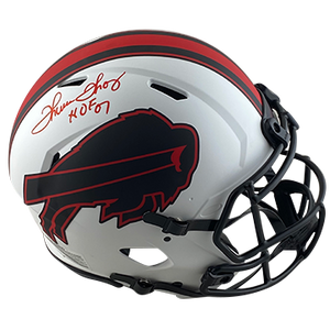 THURMAN THOMAS BILLS AUTOGRAPHED LUNAR ECLIPSE SPEED AUTHENTIC HELMET SIGNED IN RED W/ HOF 07 INSCRIPTION (3-4-2-6)