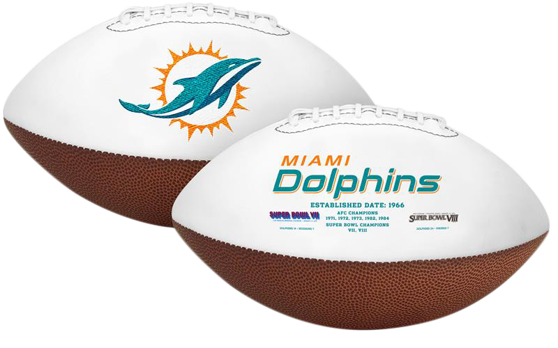 MIAMI DOLPHINS RAWLINGS NFL SIGNATURE SERIES FOOTBALL