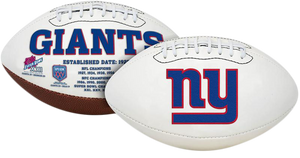 NEW YORK GIANTS RAWLINGS NFL SIGNATURE SERIES FOOTBALL