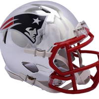NEW ENGLAND PATRIOTS CHROME SPEED MINI HELMET