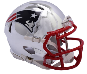 NEW ENGLAND PATRIOTS CHROME SPEED MINI HELMET