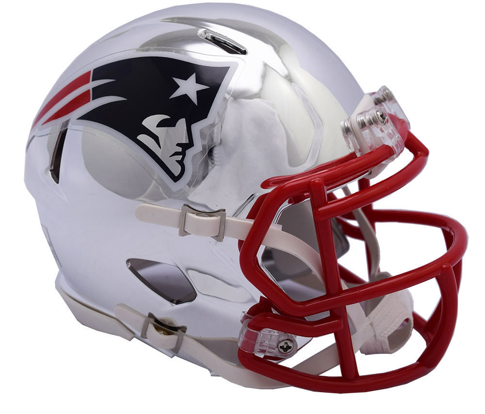 NEW ENGLAND PATRIOTS CHROME SPEED MINI HELMET