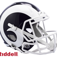 LOS ANGELES RAMS WHITE HORN CURRENT STYLE SPEED AUTHENTIC HELMET