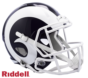 LOS ANGELES RAMS WHITE HORN CURRENT STYLE SPEED AUTHENTIC HELMET