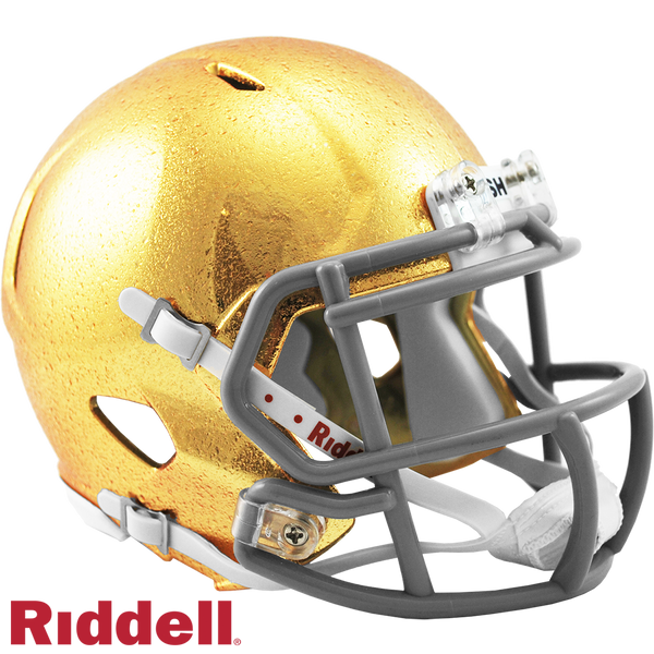 fighting irish football helmets Notre Dame Shamorock Officially Licensed Speed Full Size Replica Helmet : Sports & Outdoors point chinstrap as the authentic version Notre Dame Fighting Irish Helmet