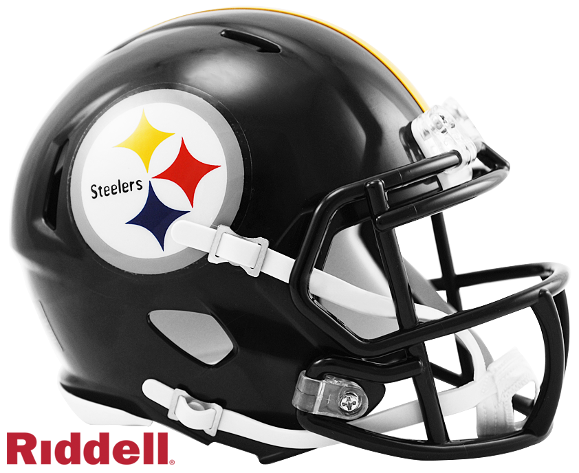 steelers chrome mini helmet