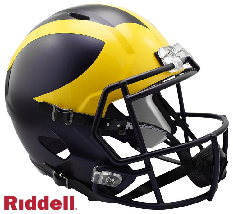 Riddell Michigan Wolverines Speed Replica Helmet - Thumbnail 2