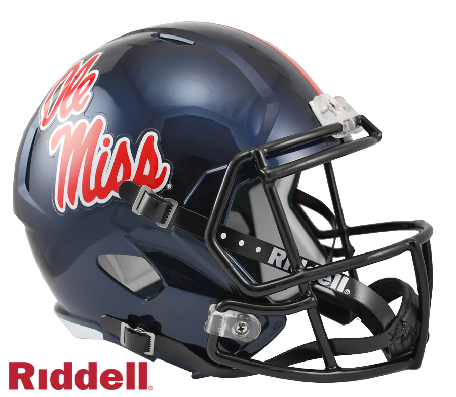 Riddell Ole Miss Rebels Speed Replica Helmet - Thumbnail 4
