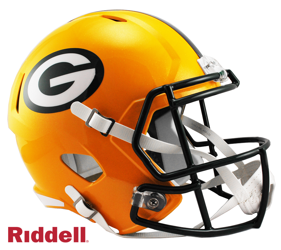 Riddell Green Bay Packers Speed Replica Helmet - Thumbnail 3