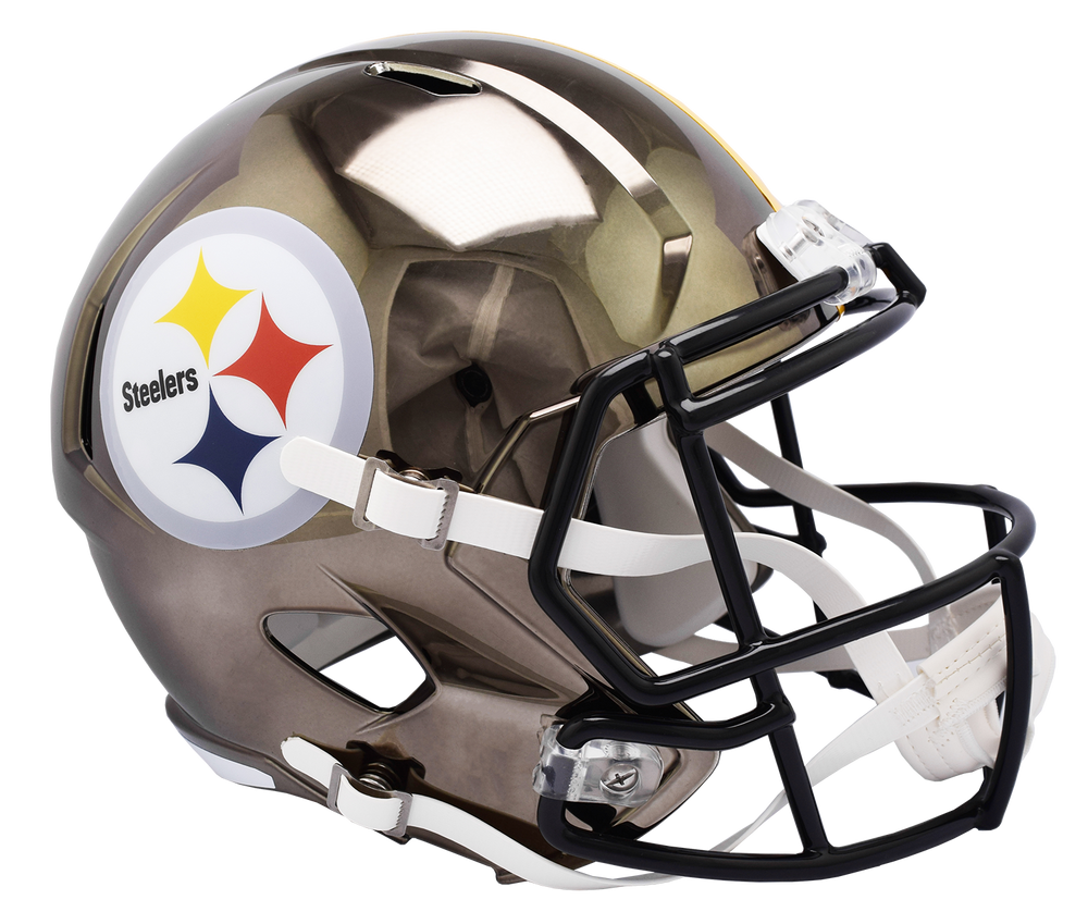 PITTSBURGH STEELERS CHROME SPEED REPLICA HELMET