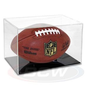 FOOTBALL GRANDSTAND DISPLAY CASE BY BALLQUBE CASE OF 4